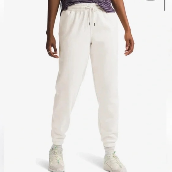 The North Face Half Dome Fleece Womens Sweatpants XS Cream - Picture 3 of 10